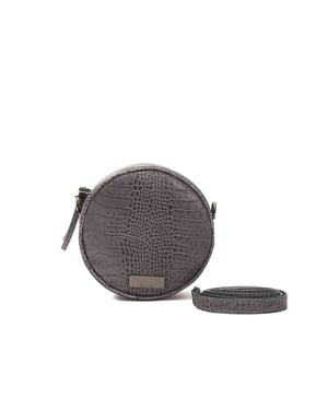 Bolso cruzado para mujer Donatella Pompei en cuero gris