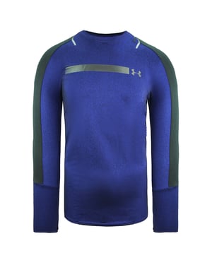 Under Armour HeatGear Fitted Top Manga Larga Azul Marino Training Top Hombre 1306386 574