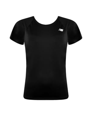 NUEVA BALECHA MANga corta Negro redondo redonda Cuella de carreras para mujer WT93868 BK