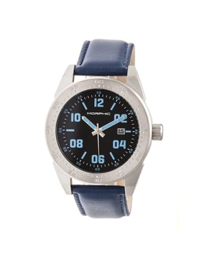 Reloj Morphic serie M63 con correa de cuero y fecha