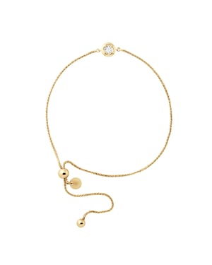 Solitaire de pulsera de diamantes 0.02 0.50 CTS CTS Ilusión Oro amarillo