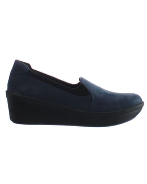 Clarks Step Rose Moon Womens Navy Cuñas