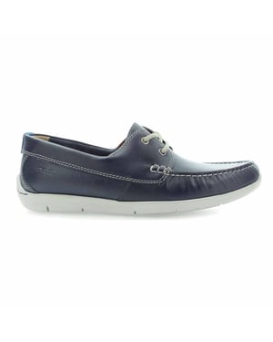Clarks Karlock Step Mens Navy Boath Shoes
