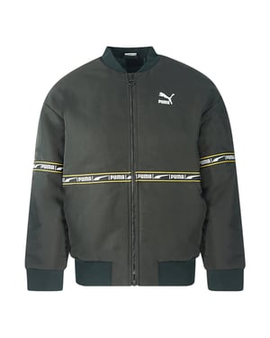 Chaqueta bomber negra a cuadros de Puma