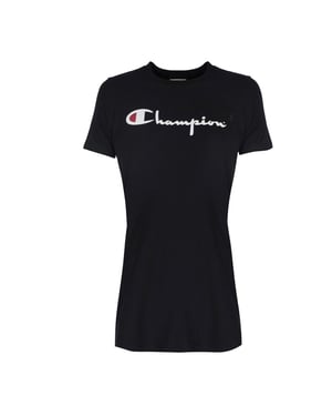 Champion T-Shirt Long Top de mujer negro