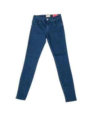 Pantalon Tejano Largo con bajos con corte pitillo 10DB50154 mujer