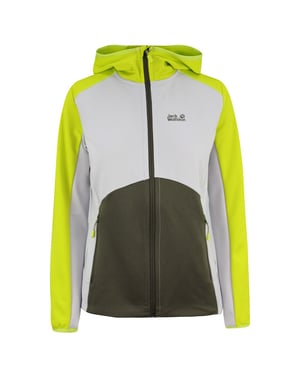 Jack Wolfskin PowerStretch para mujer gris/chaqueta verde