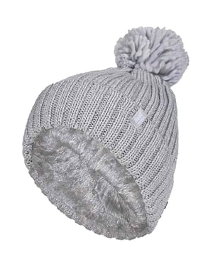 Señoras acanalado manguito térmico aislado invierno Pom Pom Bobble Hat