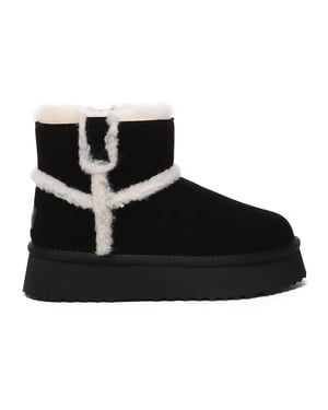 EVER AU Mujer Botines Chic Plataforma De Piel - Barren