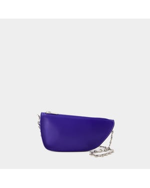 Cartera con cadena Micro Shield - Burberry - Piel - Azul