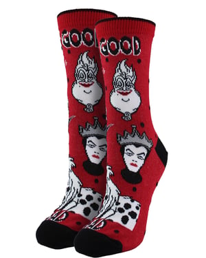 Calcetines Villanos Disney para Mujer | Casual Novelty Dress Socks | Regalos Disney para Ella - Villanos