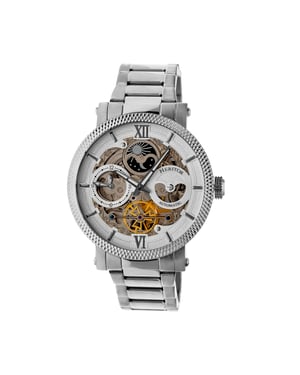 Reloj automático Heritor Aries con esfera esquelética y pulsera