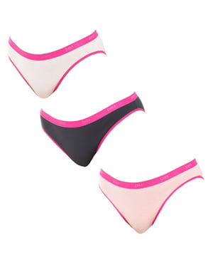 Pack-3 Braguitas Les Pockets tejido elástico D4H00 mujer