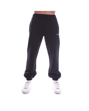 Off-White Pantalones deportivos negros con dise�o de diagnostico y contorno ondulado