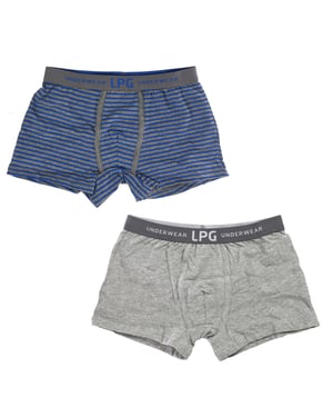 Pack-2 Boxers de tejido transpirable y frontal anatómico LP1017 niño