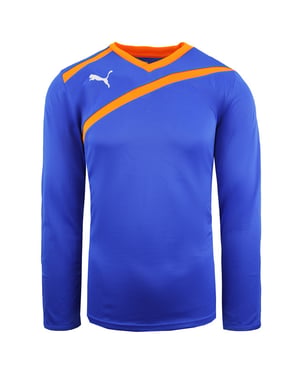Puma esito camisa de portero manga larga masculina fútbol azul top 701064 37