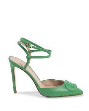 Dee Ocleppo Sandalia de Tacón para Mujeres Verde