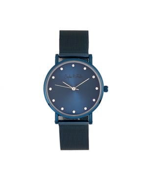 Reloj de pulsera de malla Sophie & Freda Savannah con cristales Swarovski