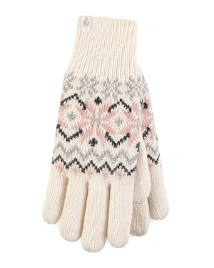Heat Holders - Guantes térmicos suaves para mujer - Crema