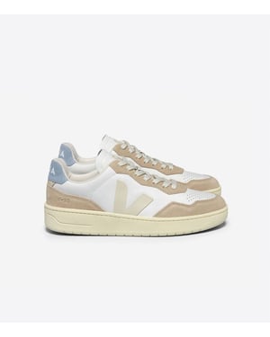 Zapatillas V-90 - Veja - Piel - Extra Blanco