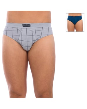 Pack-2 Slips Sensitive tejido transpirable A5379 hombre