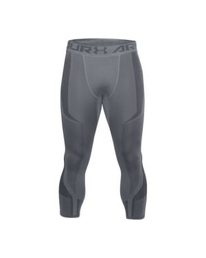 Under Armour Stretch Winist Mens Gray Mesh Mesh Panel de cultivo Leggings 1306391 513
