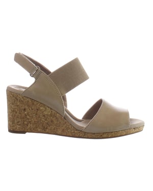 Clarks Lafley Lily Womens Beige Cuñas