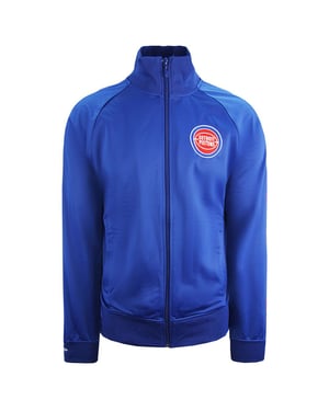 Mitchell & Ness Detroit Pistons Mens Blue Track Jacket