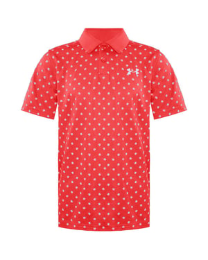 Under Armour Manga corta Rojo/Blanco Poppy Polo Camiseta 1364426 690