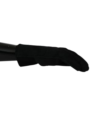 Guantes de piel negra para motociclista de hombre Dolce & Gabbana