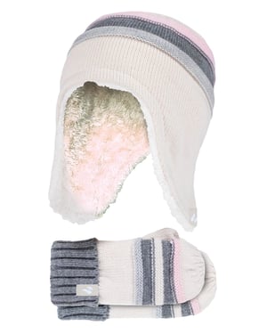 Heat Holders - Set de gorro y manoplas de invierno para niña - Buttercream