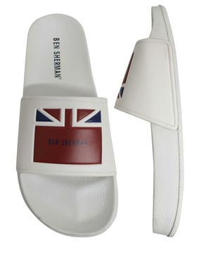 Sliders de chorro blanco de Ben Sherman - hombre