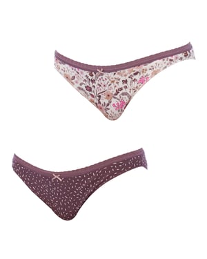 Pack 2 Braguitas Mini de Algodón 1031034 Mujer