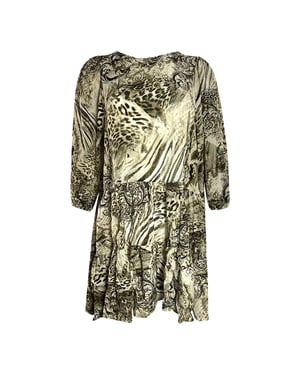 Inoa Makucha Panthera 1202117 Vestido a capas con volantes de seda marron