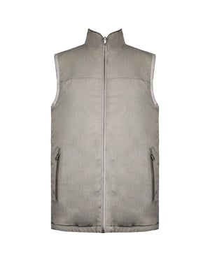 Hackett London Chaleco reversible de lino beige para hombre