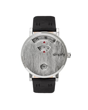 Simplifique el reloj con correa de cuero 7000