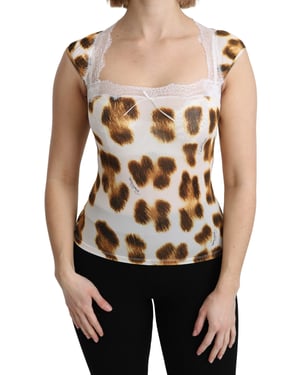 Top de estampado animal de mujer Roberto Cavalli
