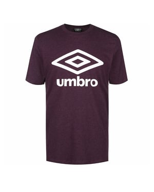Umbro logotipo grande para hombre camiseta morada oscura