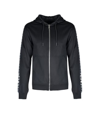 Les Hommes Sudadera Con Cremallera Hombre Negro