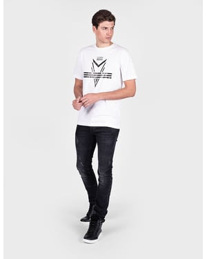 Les Hommes Camiseta Darts Hombre Blanco
