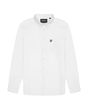Camisa blanca de manga larga de Lyle & Scott