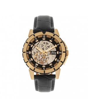Reloj Automático Esqueleto con Correa de Cuero Reign Philippe