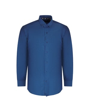Camisa azul de manga larga con estampado de rayas Aquascutum