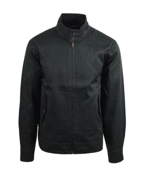 Chaqueta Harrington de algodón encerado Fred Perry en verde oscuro