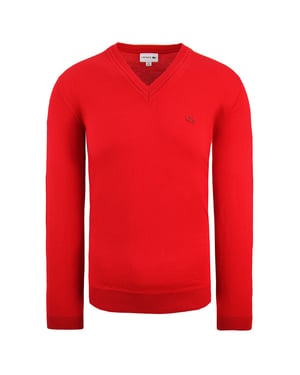 Suéter rojo para hombre de lana pura pura pura