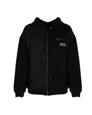 Les Hommes Sudadera Zip Hoodie del hombre negro