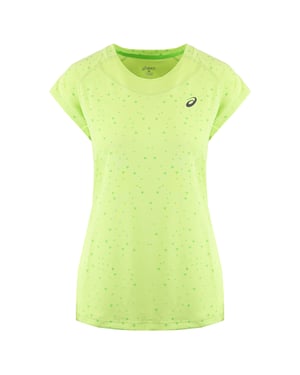 Camiseta de color verde claro para mujer asics