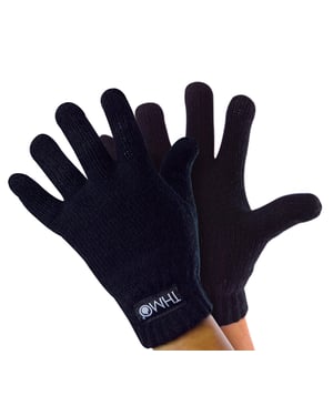 Guantes Thinsulate para niños en invierno | THMO | Guantes térmicos de punto para niños - Negro
