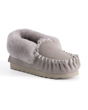 Aus Wooli Australia Mocasín de piel de oveja cosido a mano para mujer