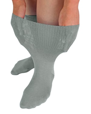 Calcetines de bambú extra anchos para edemas | Dr.Socks | Hombres y mujeres | Calcetines para pies hinchados tobillos piernas y diabéticos - Gris